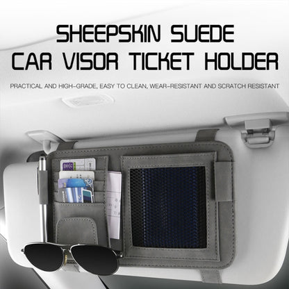 Car Sun Visor Bill Holder Glasses Clip Storage Bag(Brown) by buy2fix