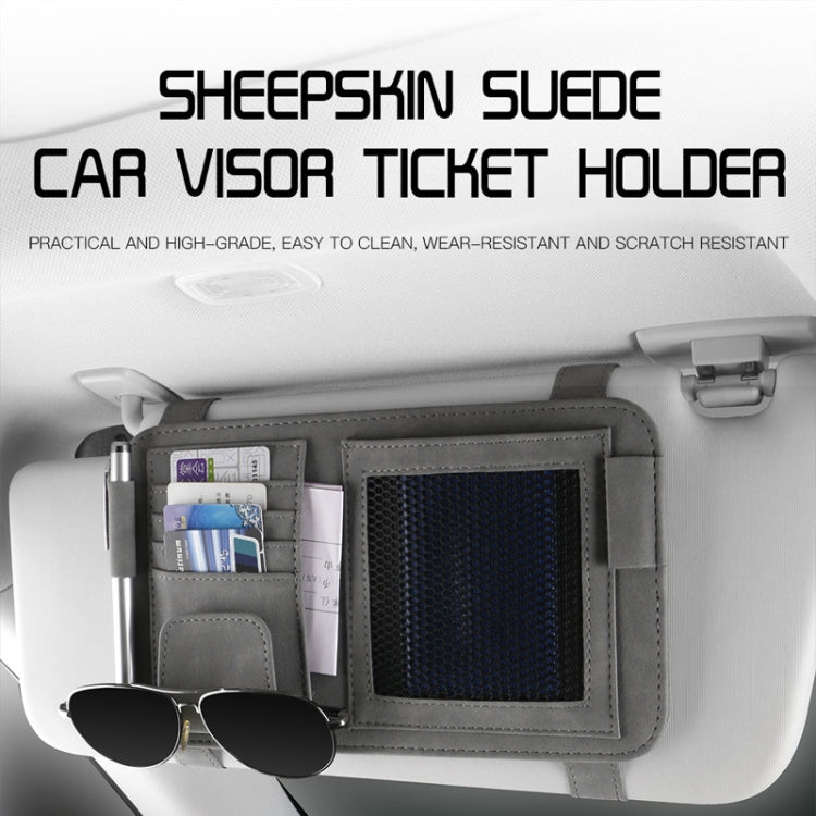 Car Sun Visor Bill Holder Glasses Clip Storage Bag(Black) by buy2fix