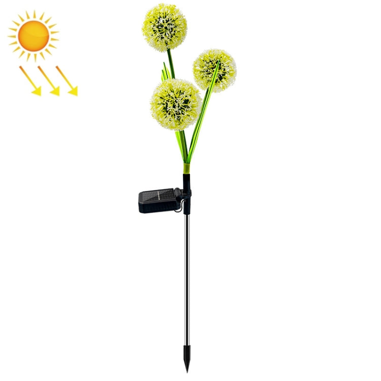 Dandelion Lawn Ground Plug Light Decoration Outdoor Solar LED Garden Lights, Model: 3 Head by buy2fix