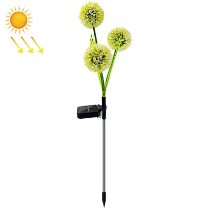 Dandelion Lawn Ground Plug Light Decoration Outdoor Solar LED Garden Lights, Model: 3 Head by buy2fix