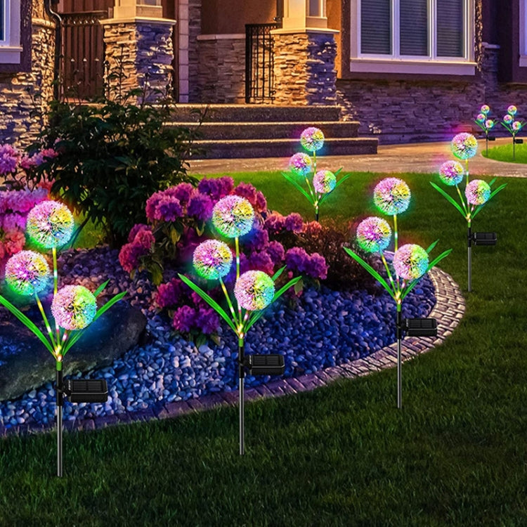 Dandelion Lawn Ground Plug Light Decoration Outdoor Solar LED Garden Lights, Model: 3 Head by buy2fix