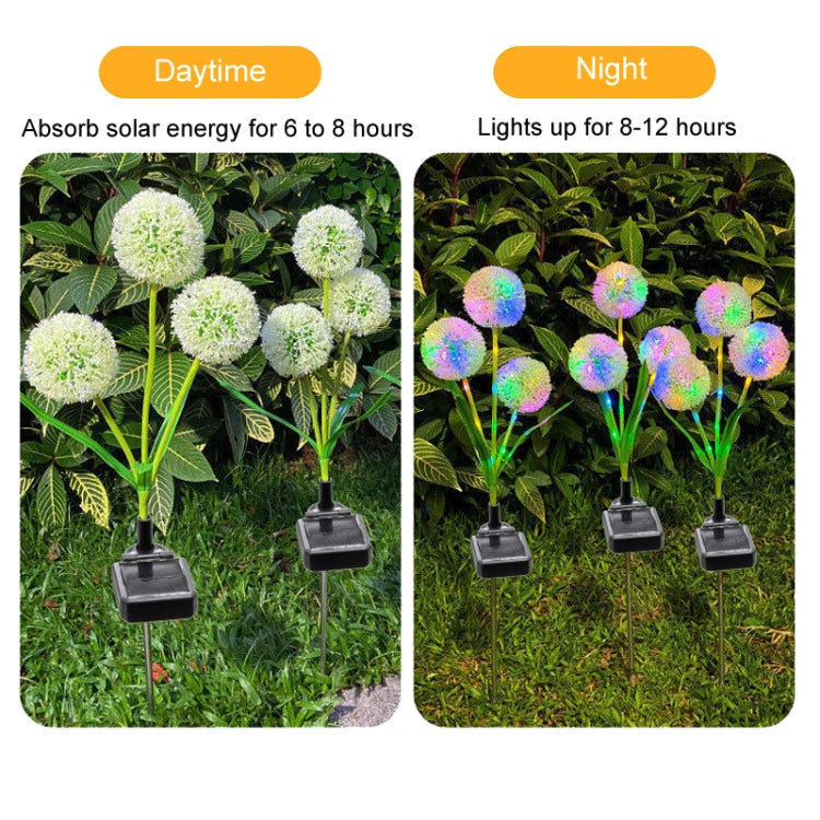 Dandelion Lawn Ground Plug Light Decoration Outdoor Solar LED Garden Lights, Model: 3 Head by buy2fix