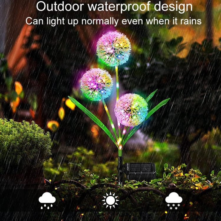 Dandelion Lawn Ground Plug Light Decoration Outdoor Solar LED Garden Lights, Model: 3 Head by buy2fix