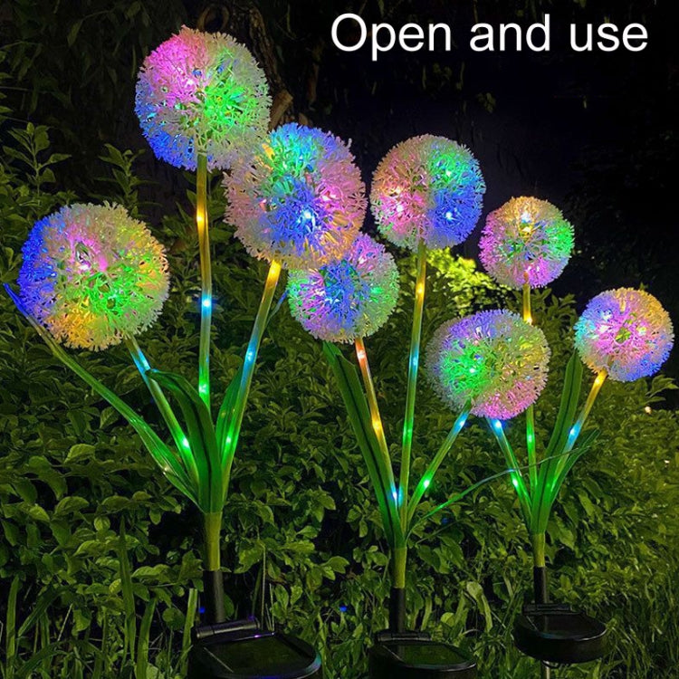 Dandelion Lawn Ground Plug Light Decoration Outdoor Solar LED Garden Lights, Model: 3 Head by buy2fix