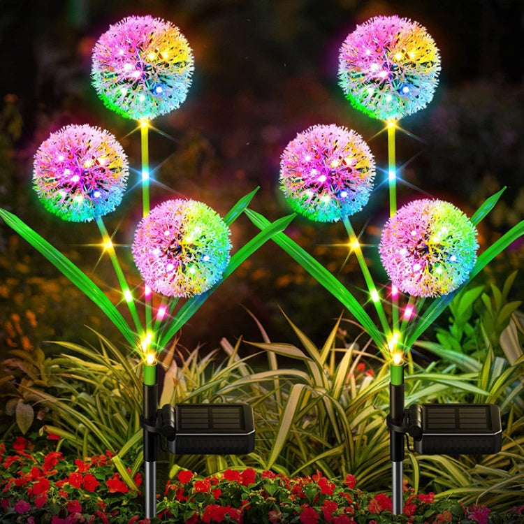 Dandelion Lawn Ground Plug Light Decoration Outdoor Solar LED Garden Lights, Model: 3 Head by buy2fix