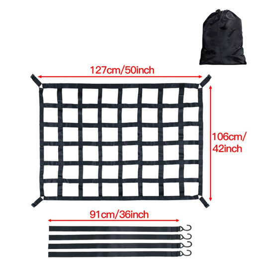 127x106cm Truck Bed Cargo Net Pickup Bed Netting Strap by buy2fix