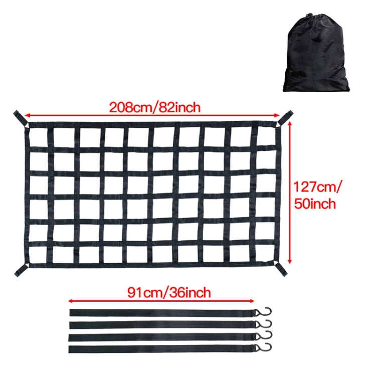 208x127cm Truck Bed Cargo Net Pickup Bed Netting Strap by buy2fix