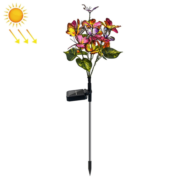 Lawn Ground Plug Light Decoration Outdoor Solar LED Garden Lights, Model: Butterfly Flower by buy2fix