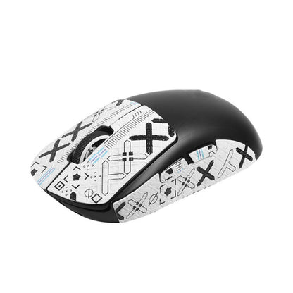 For Logitech GPW 2-Generation Mouse Anti-Slip Stickers Absorb Sweat Paste, Color: White Print Half Surround by buy2fix