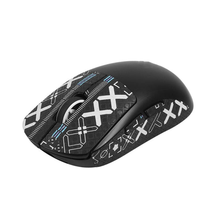 For Logitech GPW 2-Generation Mouse Anti-Slip Stickers Absorb Sweat Paste, Color: Black Print Half Surround by buy2fix