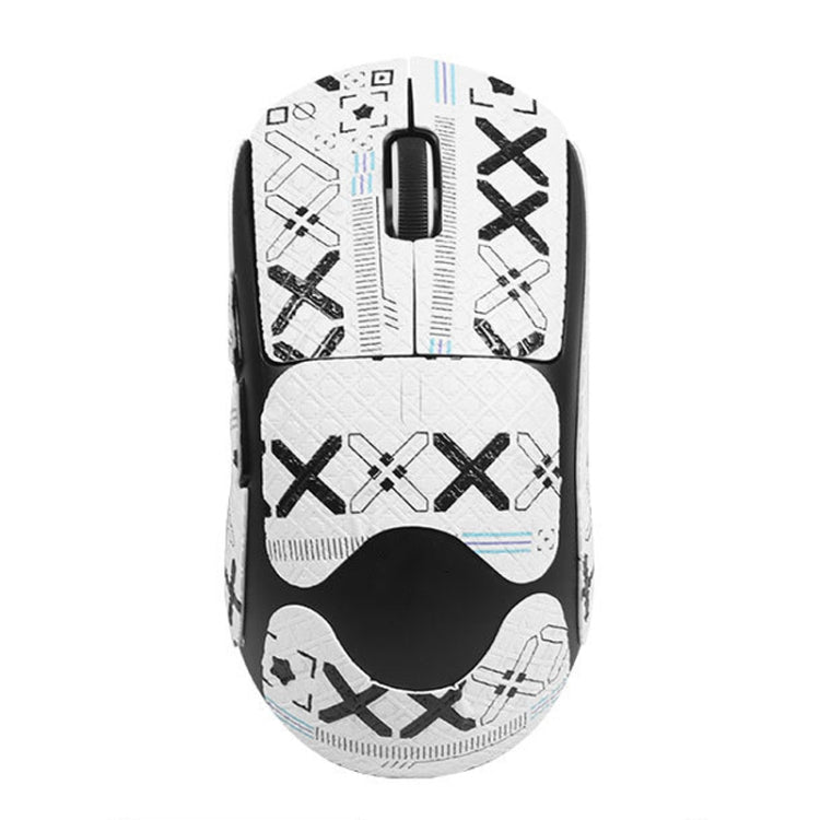 For Logitech GPW 2-Generation Mouse Anti-Slip Stickers Absorb Sweat Paste, Color: White Print Fully Surround by buy2fix