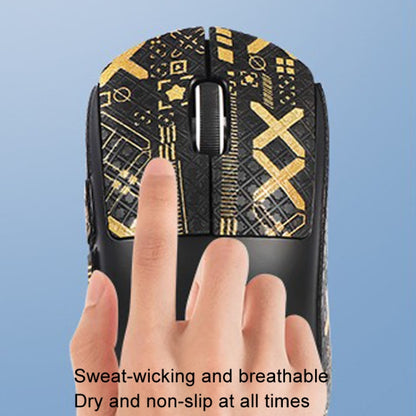 For Logitech GPW 2-Generation Mouse Anti-Slip Stickers Absorb Sweat Paste, Color: White Print Fully Surround by buy2fix
