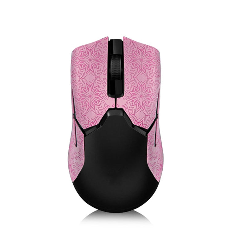 Snowflake Pattern Anti-slip Mouse Stickers For Razer Viper Ultimate Pink Half Surround by buy2fix