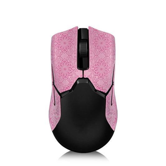 Snowflake Pattern Anti-slip Mouse Stickers For Razer Viper Ultimate Pink Half Surround by buy2fix