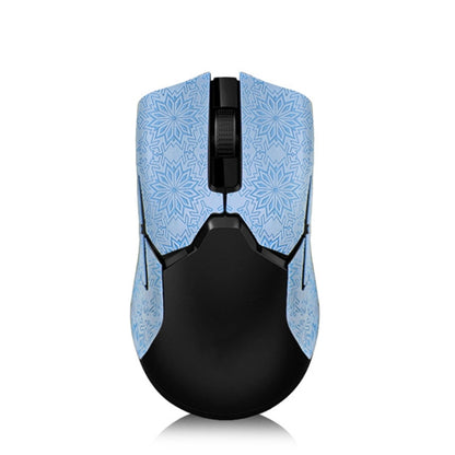 Snowflake Pattern Anti-slip Mouse Stickers For Razer Viper Ultimate Blue Half Surround by buy2fix