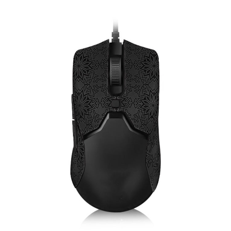 Snowflake Pattern Anti-slip Mouse Stickers For Razer Viper Mini Black Half Surround by buy2fix