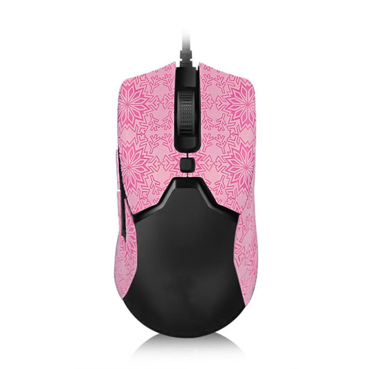 Snowflake Pattern Anti-slip Mouse Stickers For Razer Viper Mini Pink Half Surround by buy2fix