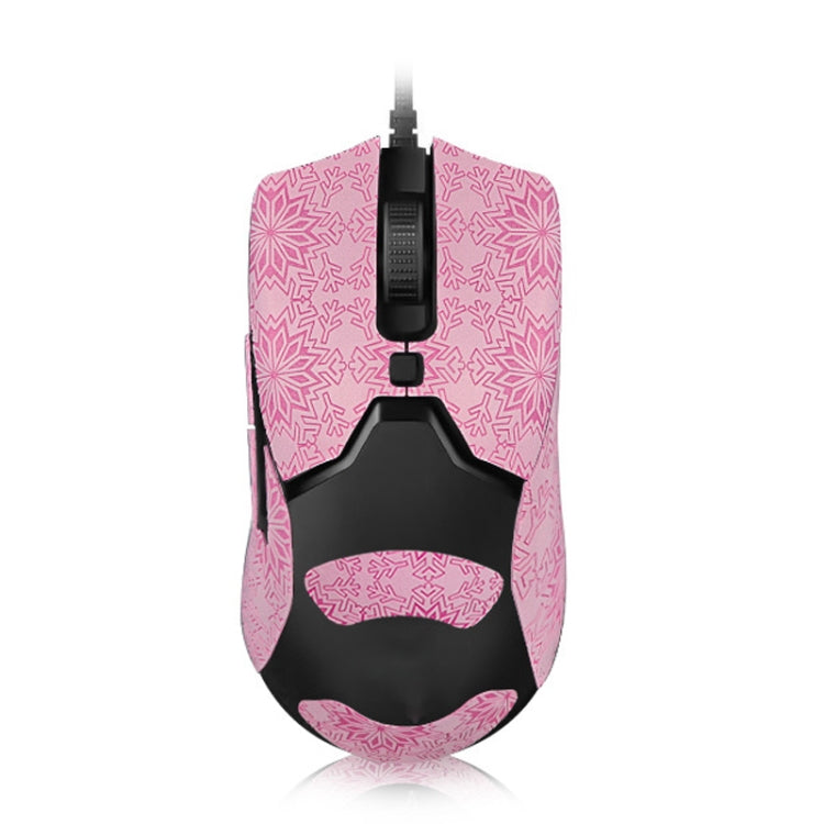 Snowflake Pattern Anti-slip Mouse Stickers For Razer Viper Mini Pink Full Surround by buy2fix