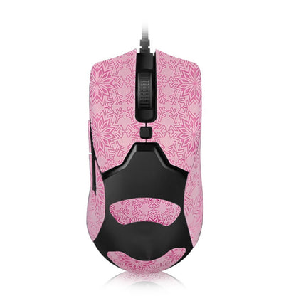 Snowflake Pattern Anti-slip Mouse Stickers For Razer Viper Mini Pink Full Surround by buy2fix