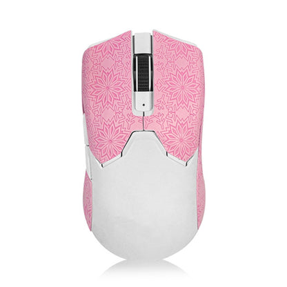 Snowflake Pattern Anti-slip Mouse Stickers For Razer Viper V2 Pro Pink Half Surround by buy2fix