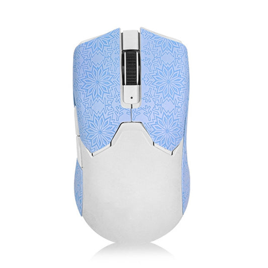 Snowflake Pattern Anti-slip Mouse Stickers For Razer Viper V2 Pro Blue Half Surround by buy2fix
