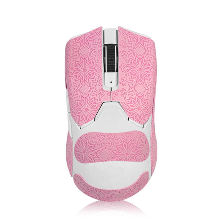 Snowflake Pattern Anti-slip Mouse Stickers For Razer Viper V2 Pro Pink Full Surround by buy2fix