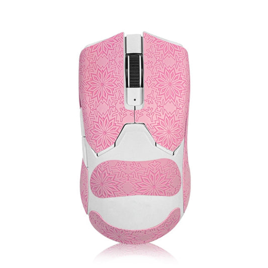 Snowflake Pattern Anti-slip Mouse Stickers For Razer Viper V2 Pro Pink Full Surround by buy2fix