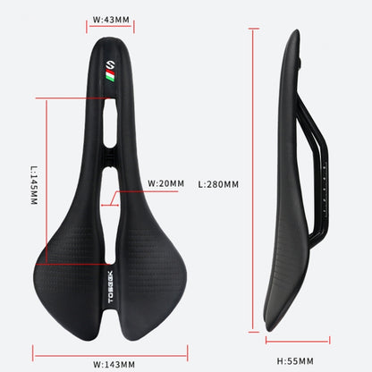 TOSEEK Mountain Bike Saddle Road Bicycle Seat Accessories, Color: Black by TOSEEK