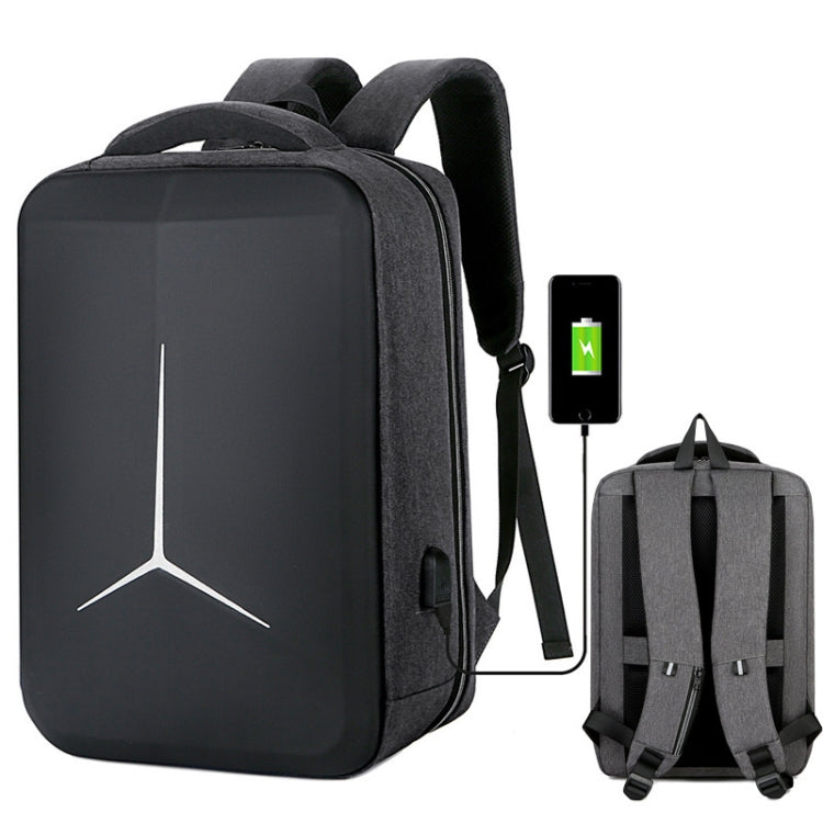 15 inch Multifunctional Waterproof Business Sports Laptop Backpack with USB Port(Dark Gray) by buy2fix