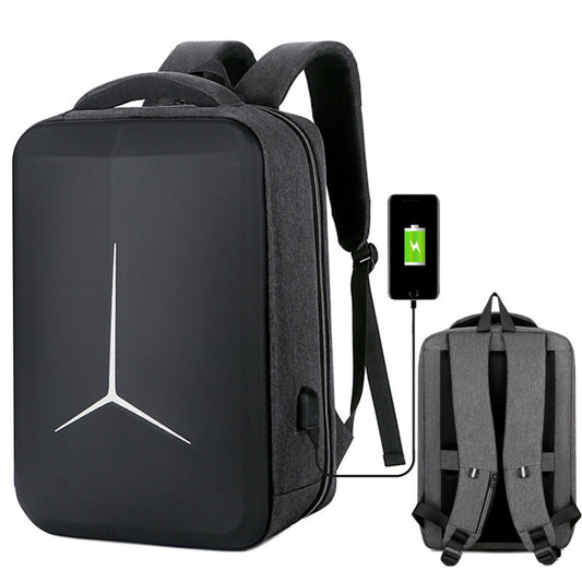 15 inch Multifunctional Waterproof Business Sports Laptop Backpack with USB Port(Dark Gray) by buy2fix