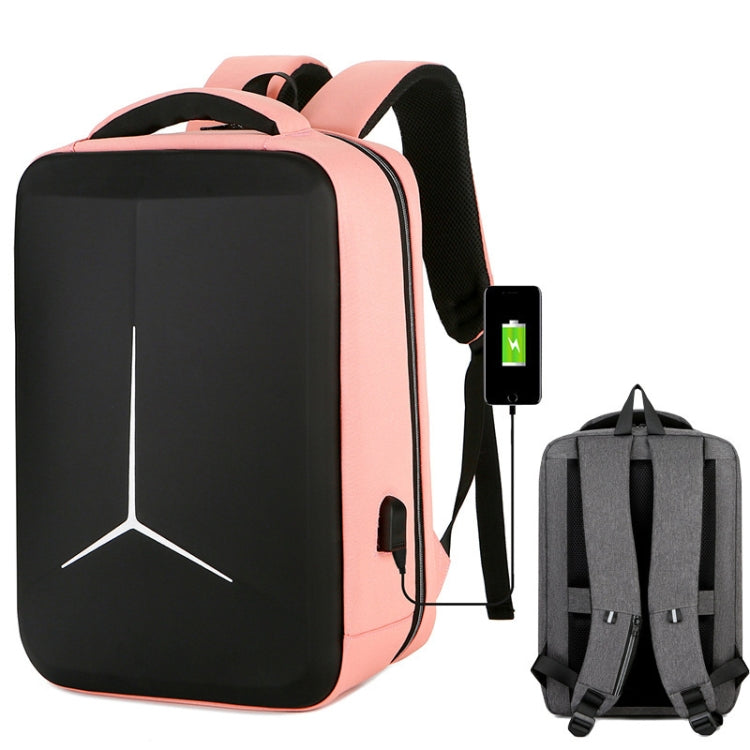 15 inch Multifunctional Waterproof Business Sports Laptop Backpack with USB Port(Pink) by buy2fix