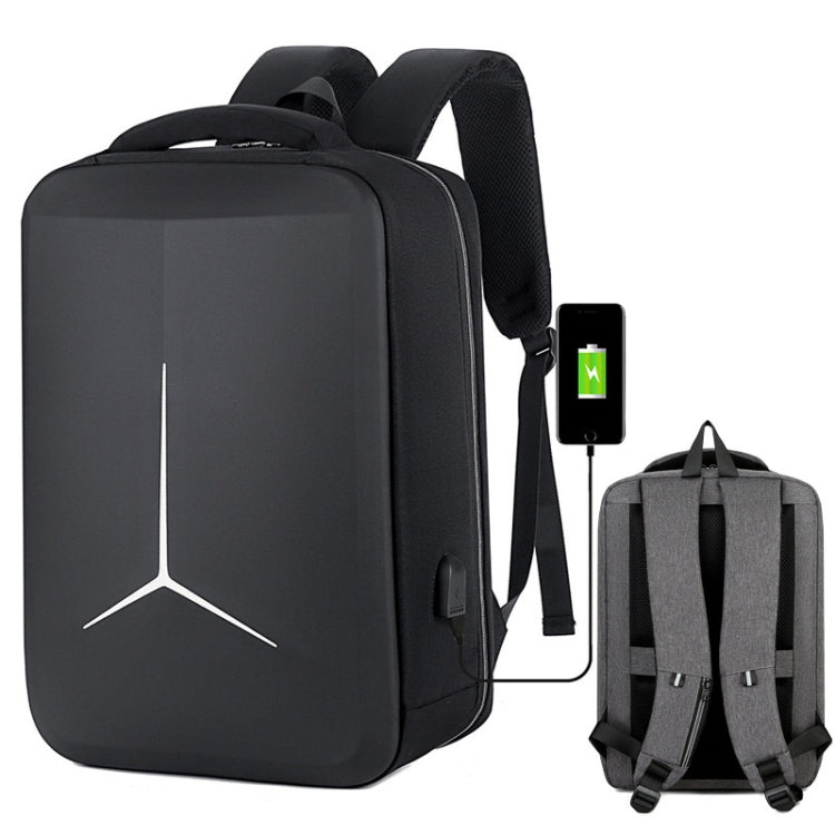 17 inch Multifunctional Waterproof Business Sports Laptop Backpack with USB Port(Black) by buy2fix