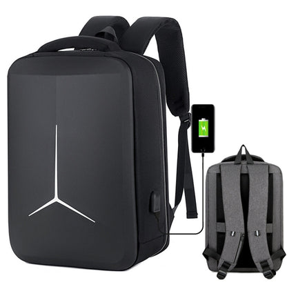 17 inch Multifunctional Waterproof Business Sports Laptop Backpack with USB Port(Black) by buy2fix