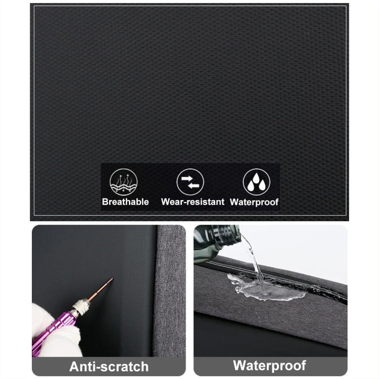 15 inch Multifunctional Waterproof Business Sports Laptop Backpack with USB Port(Dark Gray) by buy2fix