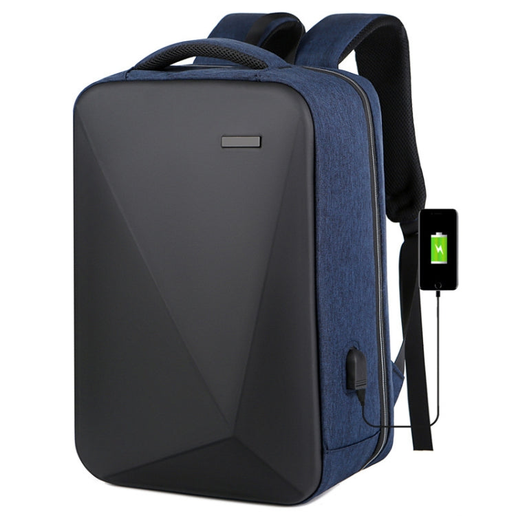 16 inch Large Capacity Password Lock Anti-Theft Laptop Backpack With USB Port(Navy Blue) by buy2fix