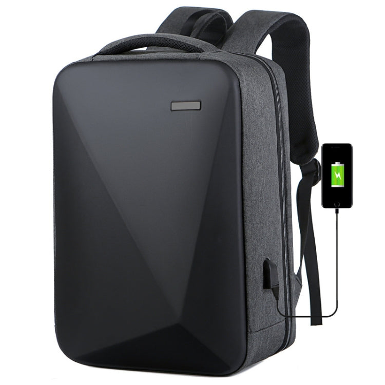16 inch Large Capacity Password Lock Anti-Theft Laptop Backpack With USB Port(Dark Gray) by buy2fix