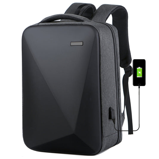 16 inch Large Capacity Password Lock Anti-Theft Laptop Backpack With USB Port(Dark Gray) by buy2fix