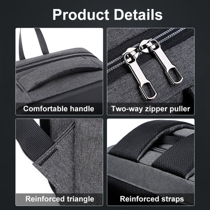 16 inch Large Capacity Password Lock Anti-Theft Laptop Backpack With USB Port(Dark Gray) by buy2fix