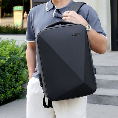 16 inch Large Capacity Password Lock Anti-Theft Laptop Backpack With USB Port(Dark Gray) by buy2fix