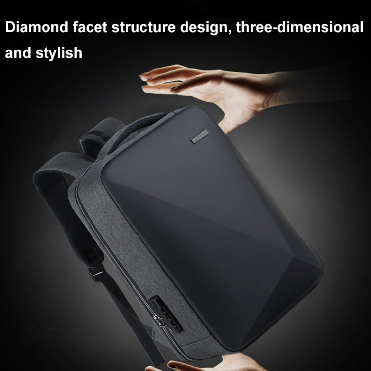 16 inch Large Capacity Password Lock Anti-Theft Laptop Backpack With USB Port(Black) by buy2fix