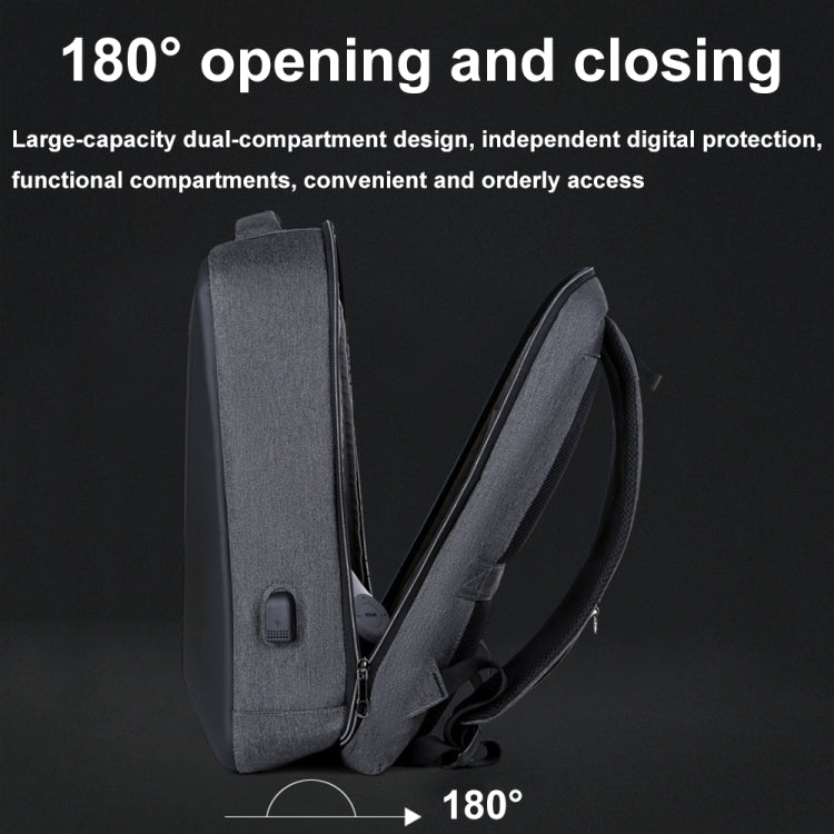 16 inch Large Capacity Password Lock Anti-Theft Laptop Backpack With USB Port(Pink) by buy2fix