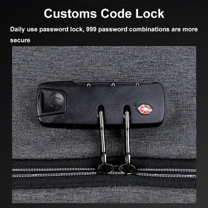 16 inch Large Capacity Password Lock Anti-Theft Laptop Backpack With USB Port(Black) by buy2fix