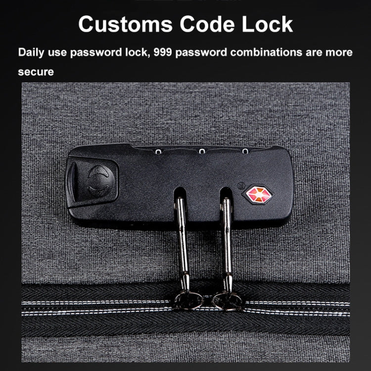 16 inch Large Capacity Password Lock Anti-Theft Laptop Backpack With USB Port(Navy Blue) by buy2fix