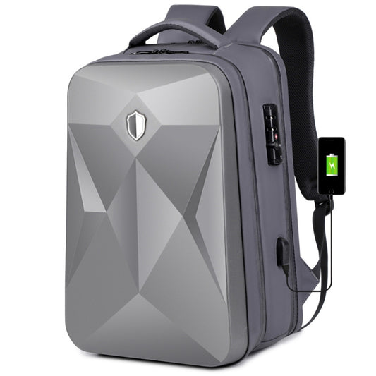 17 inch Password Lock Large Capacity Waterproof Laptop Backpack with USB Port(Dark Gray) by buy2fix