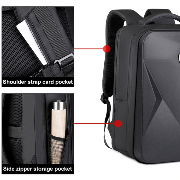 17 inch Password Lock Large Capacity Waterproof Laptop Backpack with USB Port(Dark Gray) by buy2fix