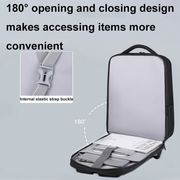 17 inch Password Lock Large Capacity Waterproof Laptop Backpack with USB Port(Dark Gray) by buy2fix