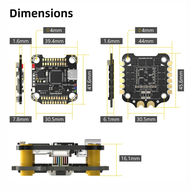 SpeedyBee BLS 50A 4-in-1 ESC 3-6S Lipo Barometer For RC Drone - Flight Controller by buy2fix | Online Shopping UK | buy2fix