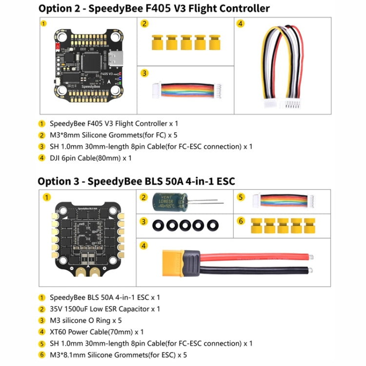 SpeedyBee BLS 50A 4-in-1 ESC 3-6S Lipo Barometer For RC Drone - Flight Controller by buy2fix | Online Shopping UK | buy2fix
