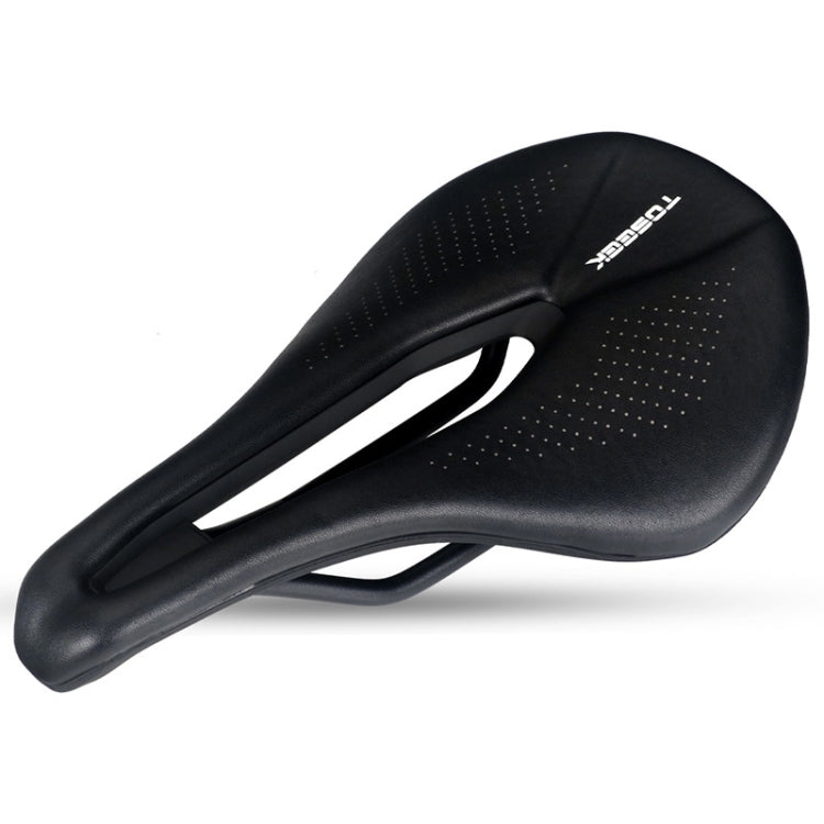 TOSEEK Bicycle Wide Seat Cushion Shock Absorption Comfortable Saddle, Color: Black by TOSEEK