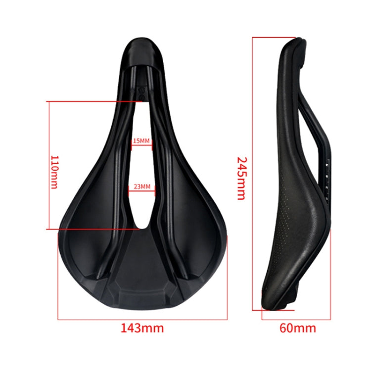 TOSEEK Bicycle Wide Seat Cushion Shock Absorption Comfortable Saddle, Color: Black by TOSEEK